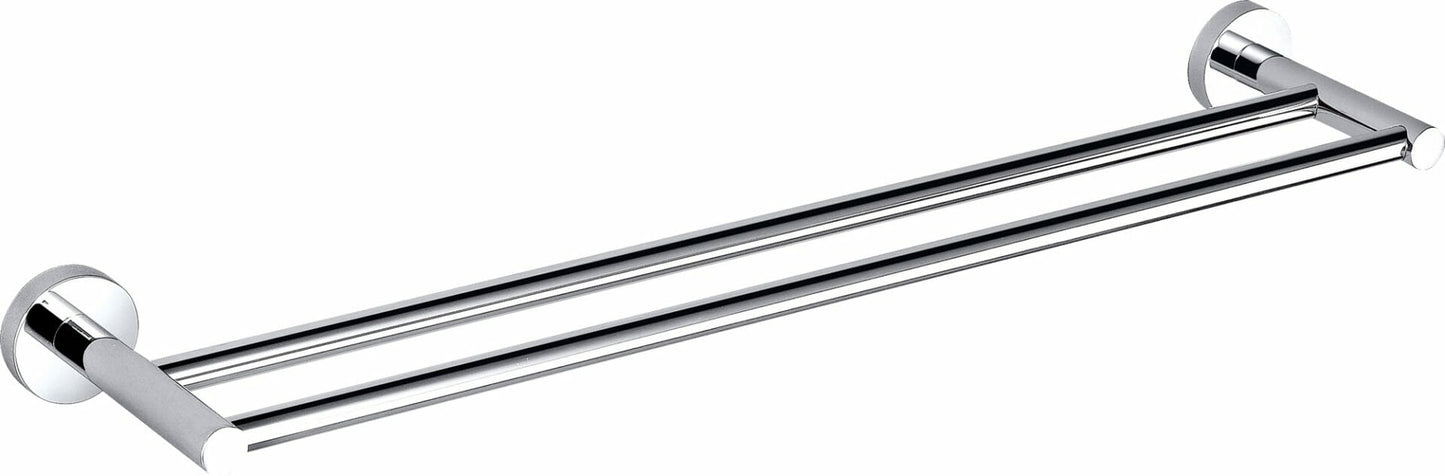 Otus Round Double Towel Rail 600mm - Chrome