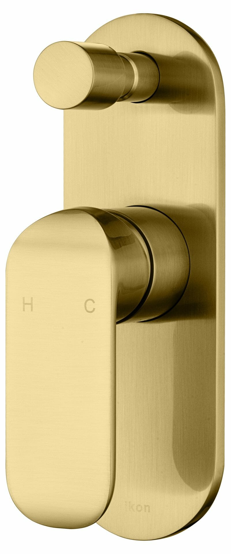 Kara Wall Mixer With Diverter  - Brushed Gold