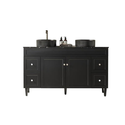 1500mm Harrington Floor Vanity PVC - Cabinet Only - Single/Double Bowl - Matte Black
