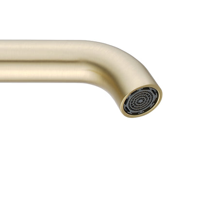 LUCID PIN Series Round Light Brushed Brass Tall Basin Mixer