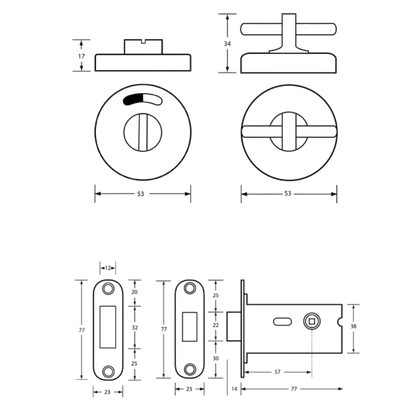 400A Morticed Lock and Indicator Set – With Screw Fixings