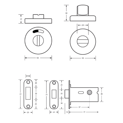 400 Morticed Lock and Indicator Set – With Screw Fixings