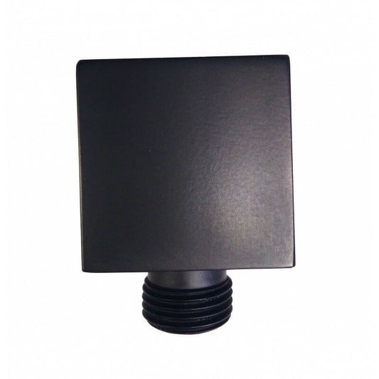 Shower Head Wall Elbow Square Brass Matt Black Water Inlet Connector