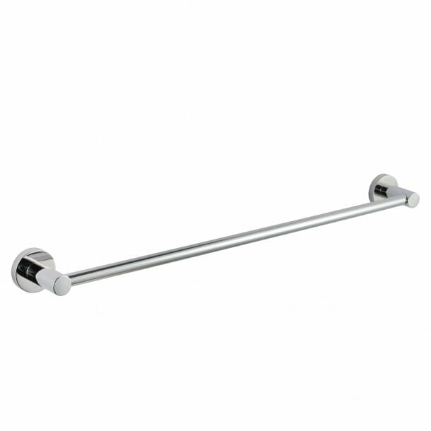 Round Chrome Single Towel Rack Rail 612mm