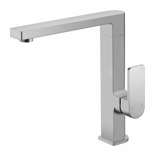 Flores square neck sink mixer - Brushed Nickel
