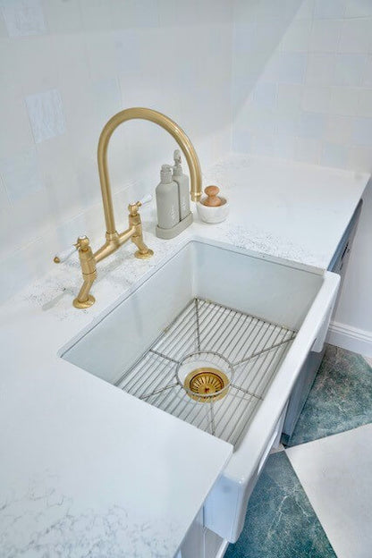 Ludlow Bridge Sink Mixer - Brushed Brass