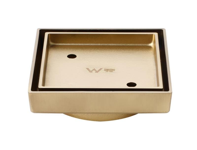 Brushed Gold Smart Tile Insert Floor Waste Shower Grate Drain