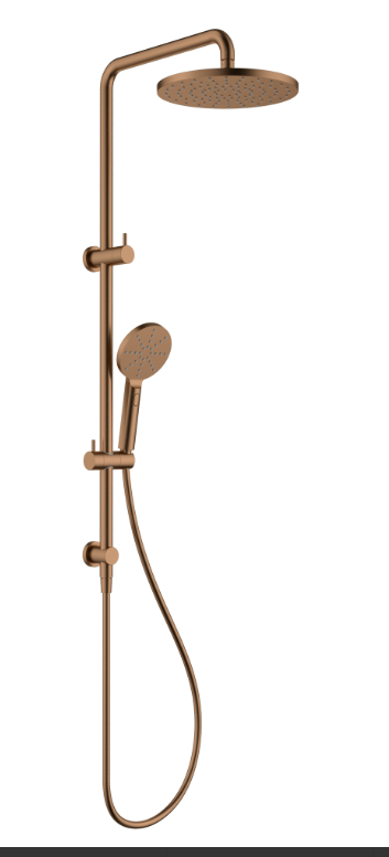 Otus Round  250 mm Multi-Function Shower Set Brushed Copper