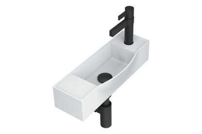 Halo Wall Basin Gloss White RH 1TH
