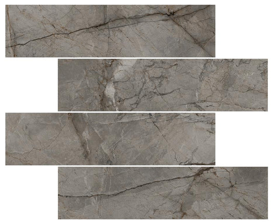 SILVER ROOT SUBWAY TILES - BROWN SUBWAY / POLISHED Finish - 75X300 | 66 PCS BOX /1.485 SQM