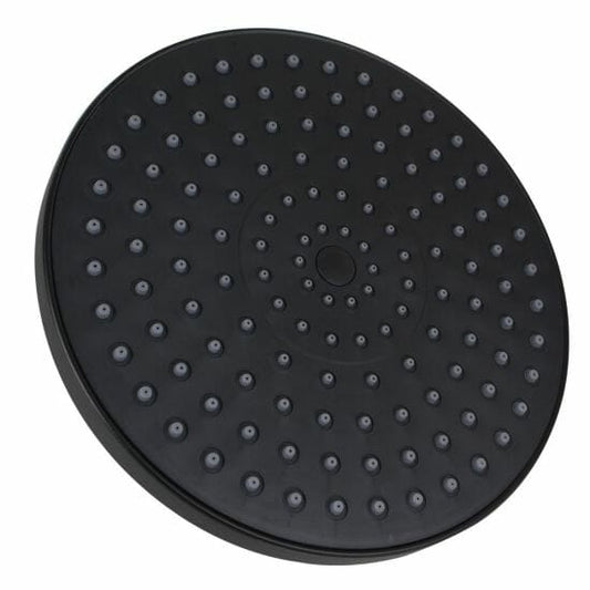Round Matt Black Rainfall Shower Head 200mm