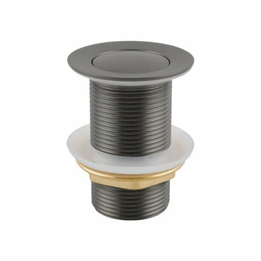 32/40mm Solid Brass Basin Pop Up Waste - Gun Metal Grey - NO Overflow