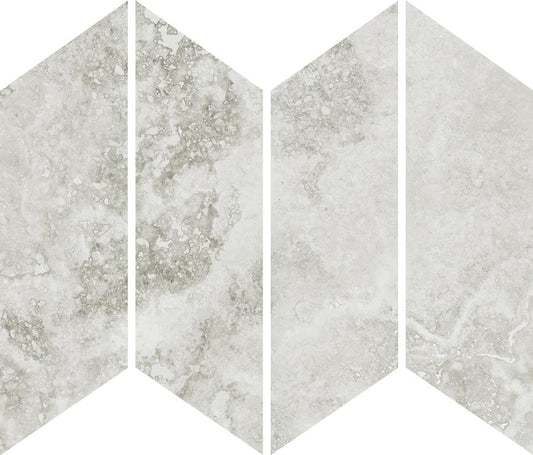 IMPERIAL STONE CHEVRON MOSAIC - IVORY CHEVRON / FELLTEC Finish - 73X260 | 53 PCS PER SQM - .24 = 1 PC / 1.25 SQM PER BOX
