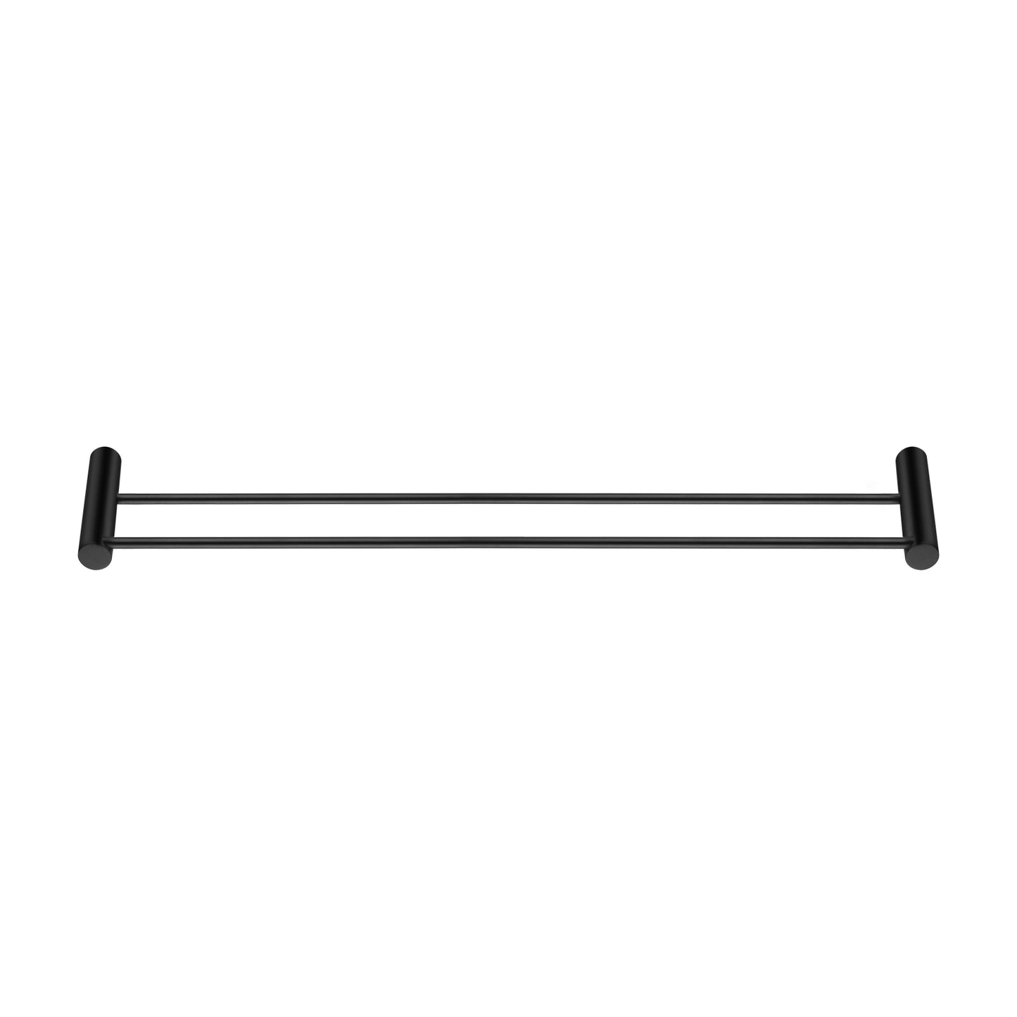 Black Double Towel Rail 600mm