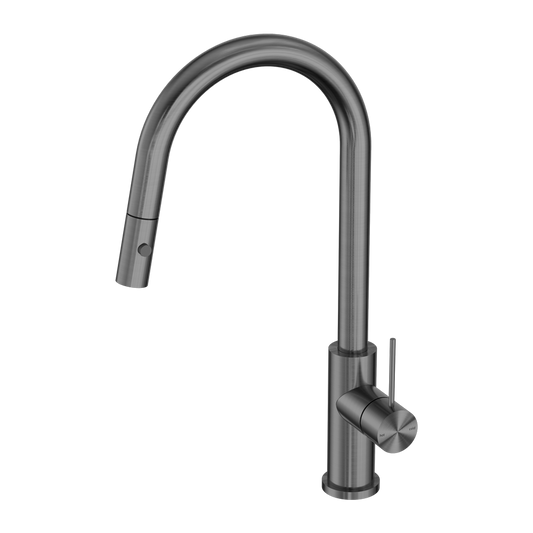Nero Mecca Pull Out Sink Mixer With Vegie Spray Function Gun Metal