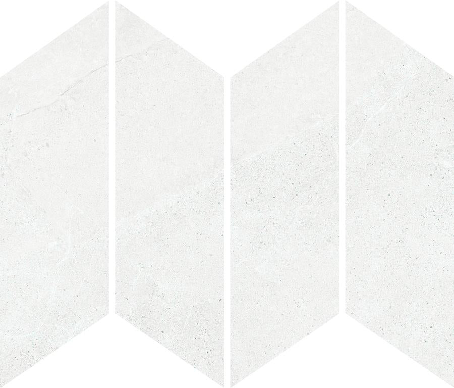 ARDESIA CHEVRON MOSAIC - IVORY CHEVRON / FELLTEC Finish - 73X260 | SOLD BY THE SQM. 54 PCS PER SQM / 66 PCS / 1.25 SQM PER BOX