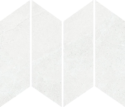 ARDESIA CHEVRON MOSAIC - IVORY CHEVRON / FELLTEC Finish - 73X260 | SOLD BY THE SQM. 54 PCS PER SQM / 66 PCS / 1.25 SQM PER BOX