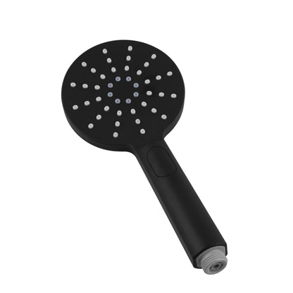 Pavia Black Shower Rail with Round Handheld Shower Piece
