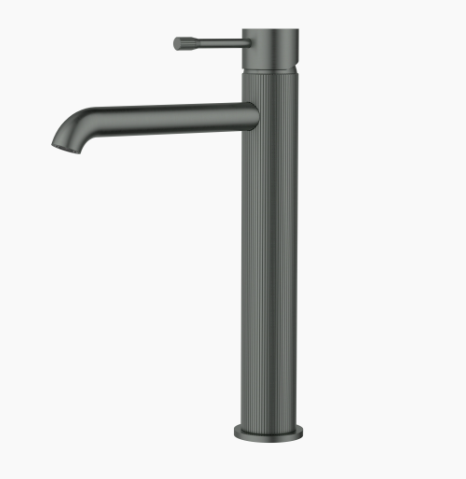 Linie Basin Mixer High Rise Gunmetal