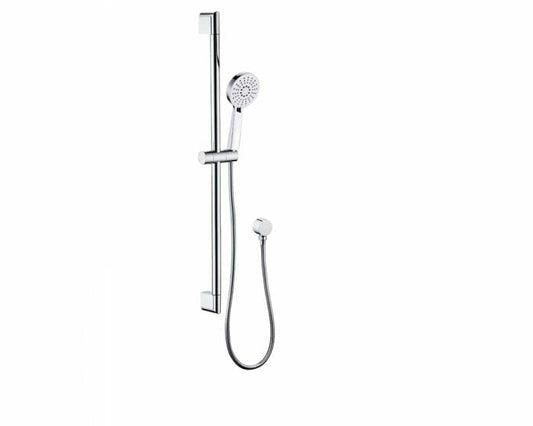 Maya Round Brass Multi-function Sliding Shower Set - Chrome