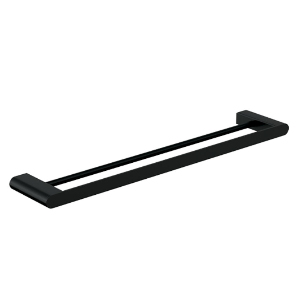 Serenity: Double Towel Rail 600mm Designer Black