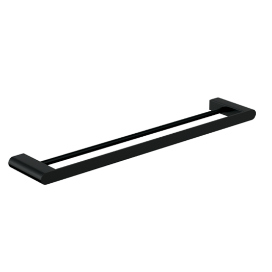 Serenity: Double Towel Rail 600mm Designer Black