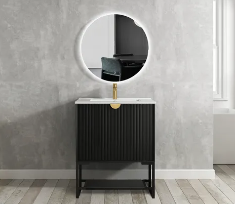 Freestanding Matte Black Vanity
