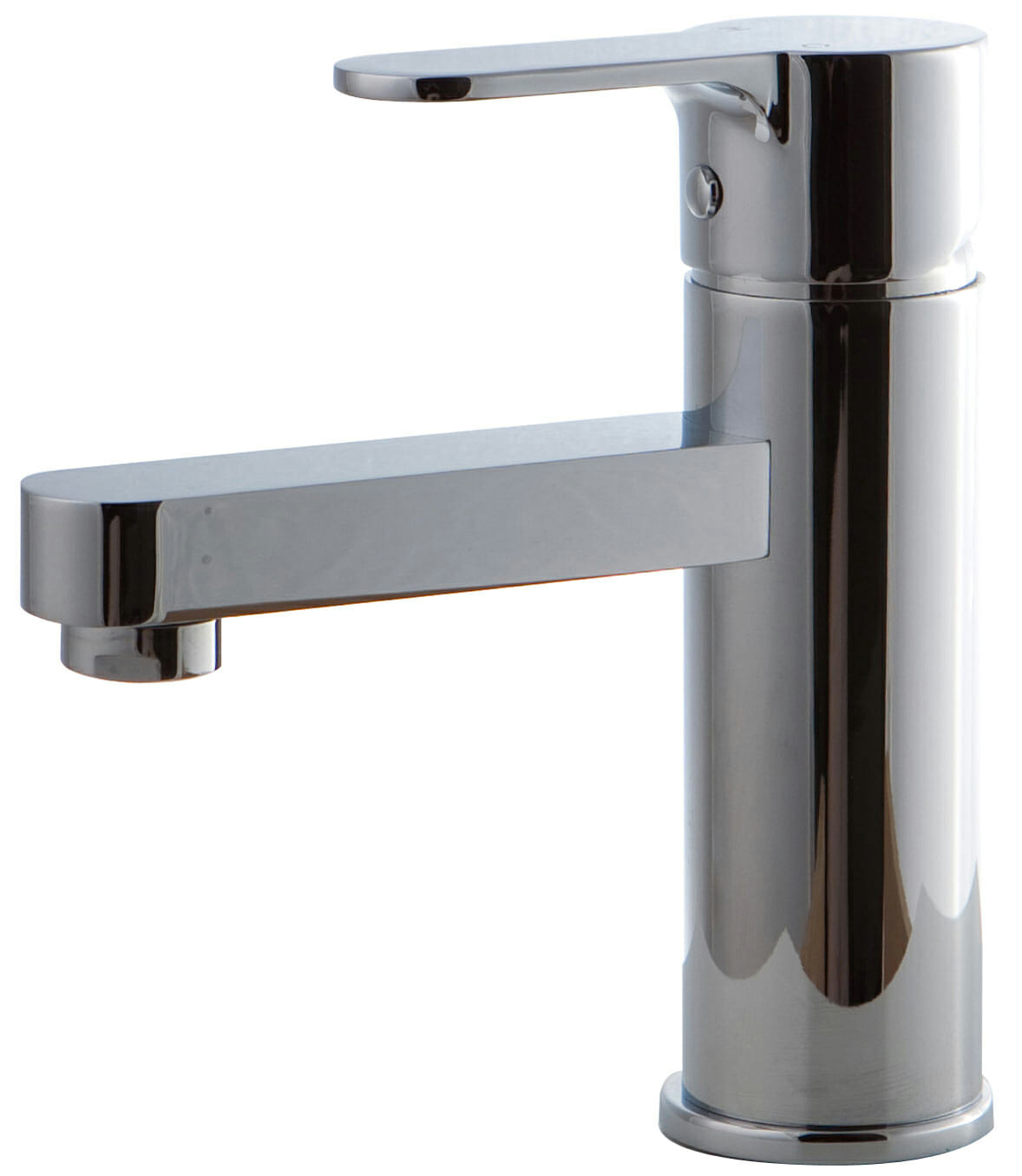 Maya Round Spoon Shaped Handle Basin Mixer - Chrome