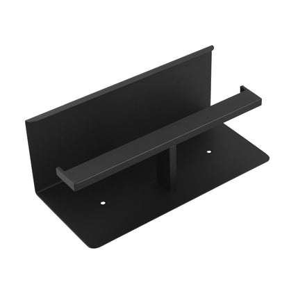 IVANO Series Black Double Toilet Paper Holder with Cover
