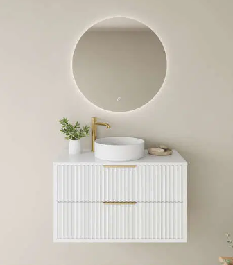 750mm Rome Wall Hung Vanity PVC - Cabinet Only - Matte White