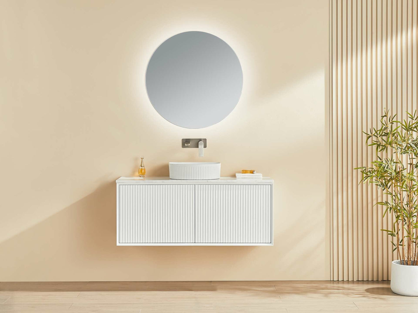 Kirribilli / Kliff Wall Hung Vanity - Matt White - 1200mm