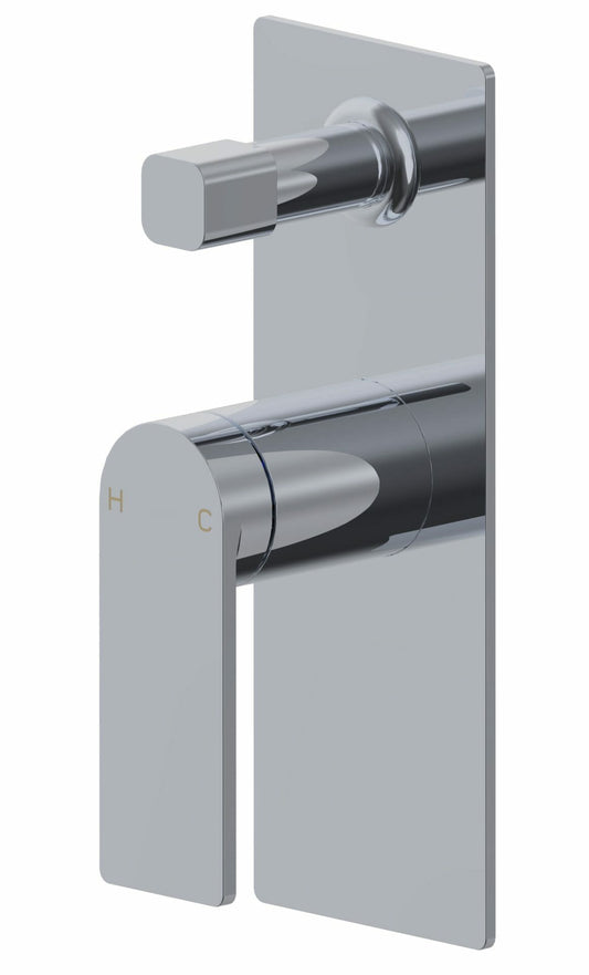Ruki Wall Mixer With Diverter - Chrome