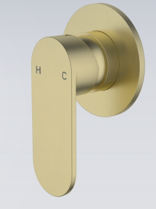 Sora SS Wall Mixer Trim Kits In Brushed Gold