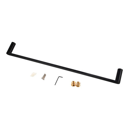RUSHY Series Black Single Towel Rail 800mm