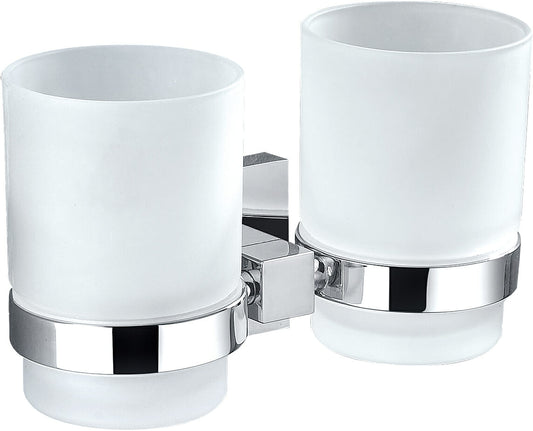 Sara Double Tumbler Holder - Chrome