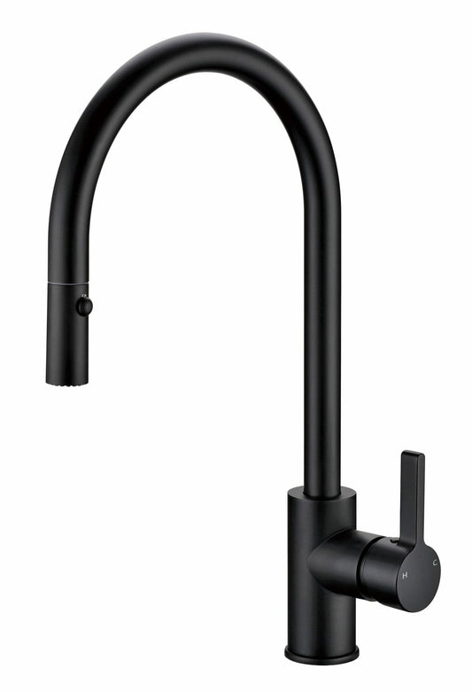 Otus Pull Out Sink Mixer Matt Black Lead Free