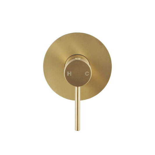 Pentro Brushed Yellow Gold Round Shower   Mixer Tap