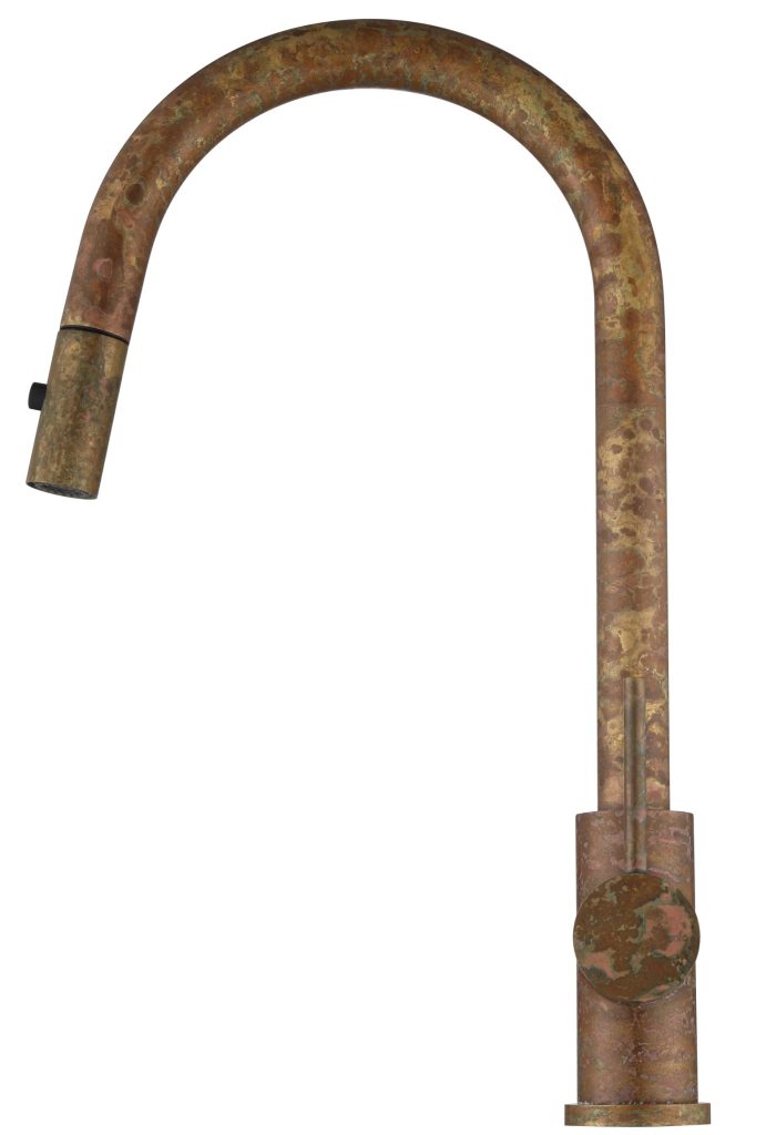 Mica Pull-Out Sink Mixer - Living Brass