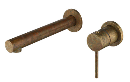 Mica Wall-Spout Combo - 2P - Straight Spout - Living Brass