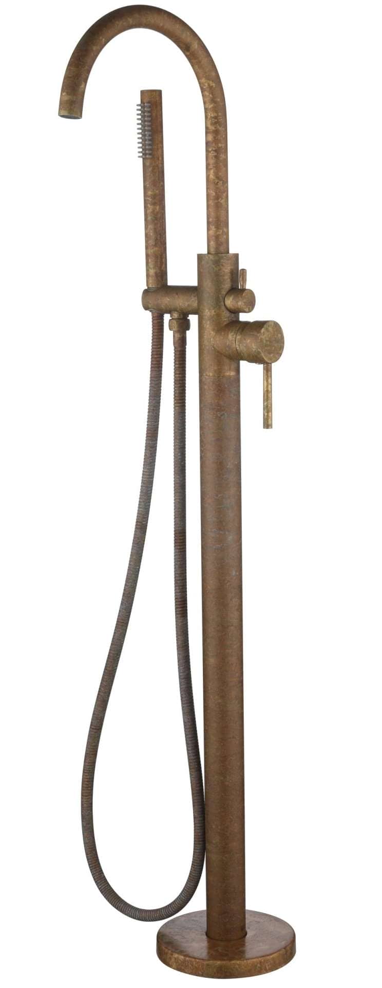 Mica Freestanding B/Spout - Mixer W/Hpiece - Living Brass