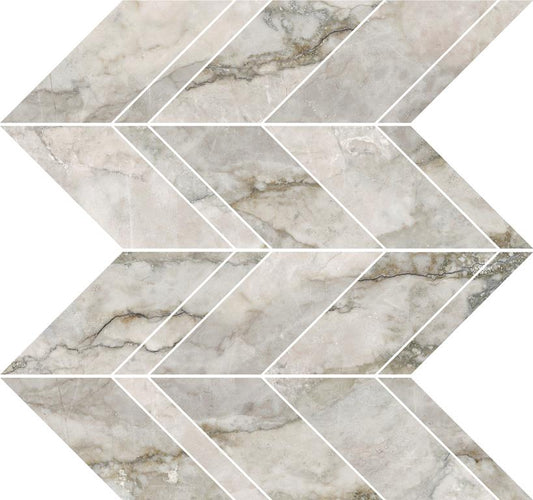 ZOUKS CHEVRON MOSAIC -  CHEVRON / 3D Finish - 300X300 | SOLD PER SHEET - 11 SHEETS PER BOX / 1.089 SQM  / Priced Per Sheet
