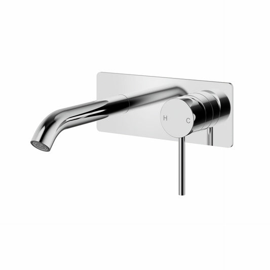 Otus Slimline Stainless Steel Wall Basin Mixer Trim Kits - Chrome