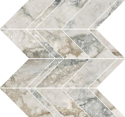 ZOUKS CHEVRON MOSAIC -  CHEVRON / 3D Finish - 300X300 | SOLD PER SHEET - 11 SHEETS PER BOX / 1.089 SQM  / Priced Per Sheet