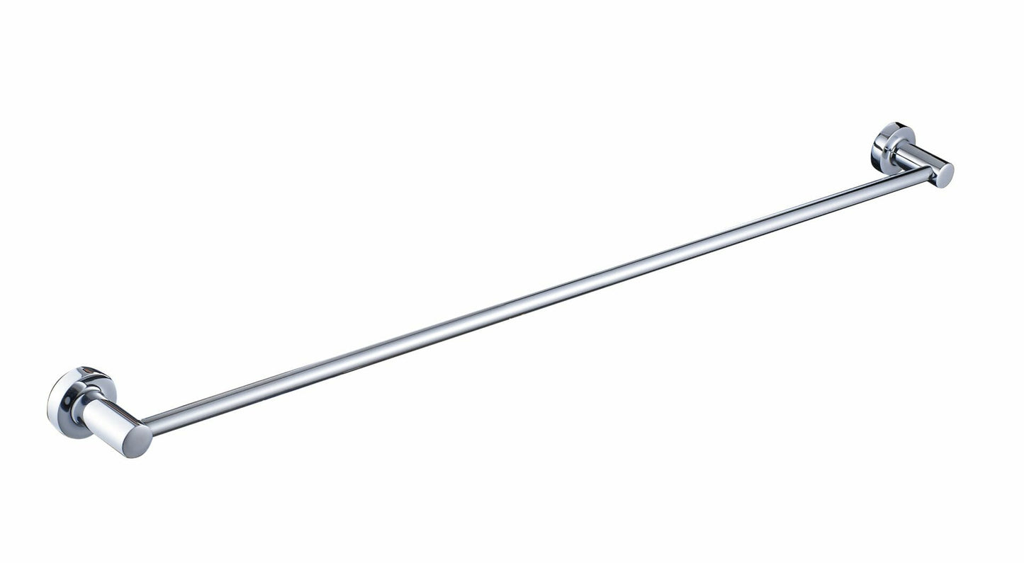 Ruby Round Single Towel Rail 800mm - Chrome