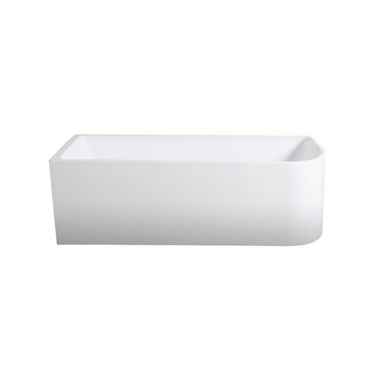 1700mm Left Corner Back to Wall Bathtub - No Overflow - Gloss White