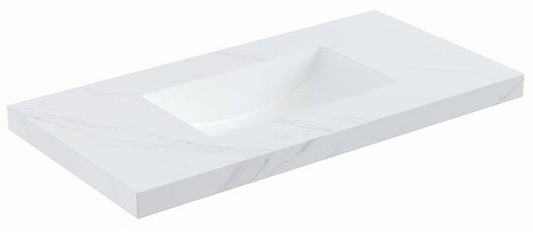 900mmx460mm  Stone Top with Undermount Basin - Diamond SINTERED  Top Seamless Jointed with Ceramic Double Basin - No Tap Hole