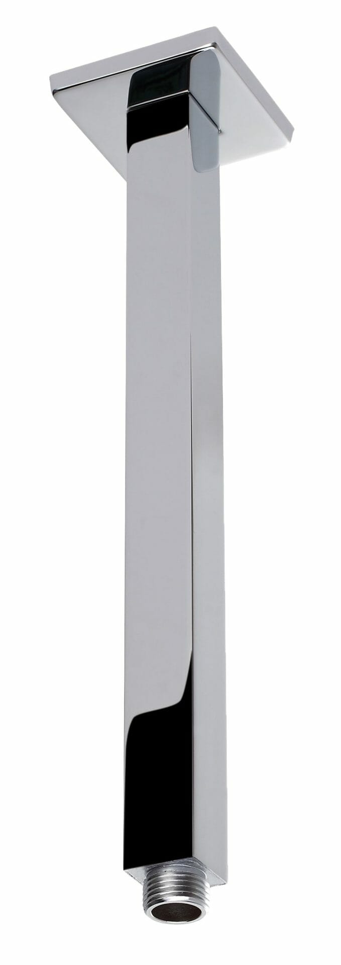 Square Vertical Shower Arm - Chrome
