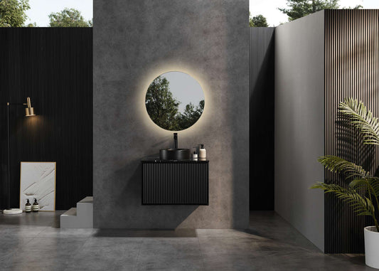 Kirribilli / Kliff Wall Hung Vanity - Matt Black - 750mm