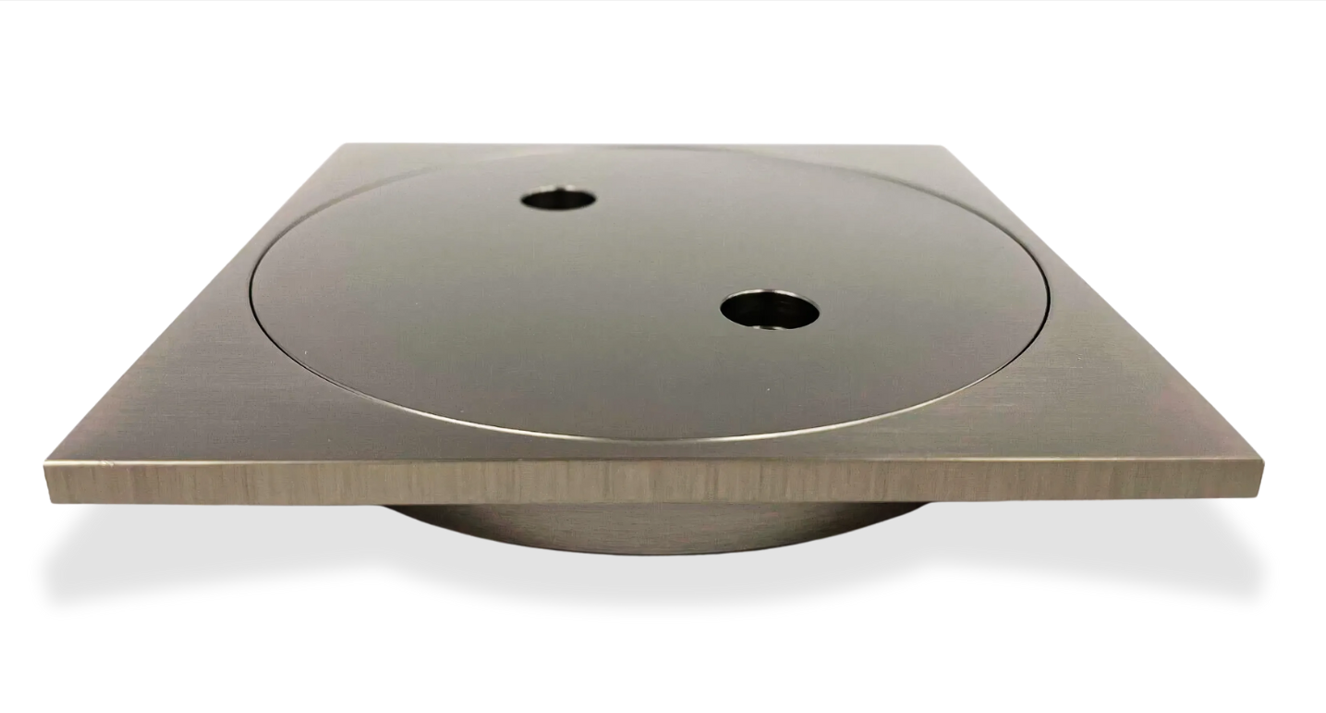 Brush Nickel Clear Out Floor Waste Drain (100mm outlet)