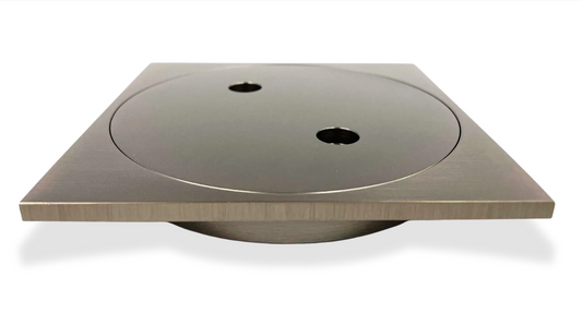 Brush Nickel Clear Out Floor Waste Drain (100mm outlet)